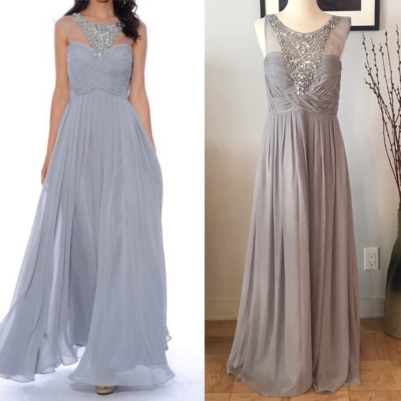 Decode 1.8 Dresses & Skirts - NWT✨ Gown embellished w/rhinestones gray Size  8